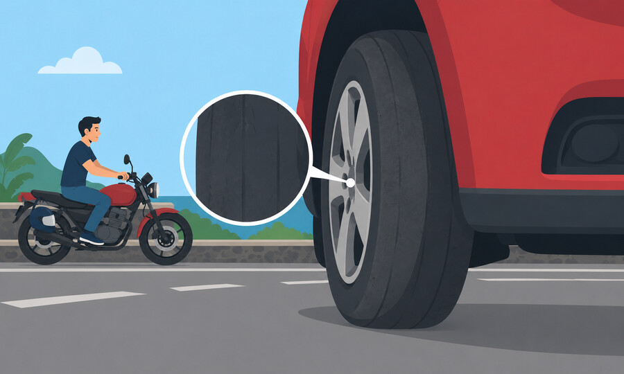 Penalty point offence 23: Using a vehicle with a worn-out tyre
