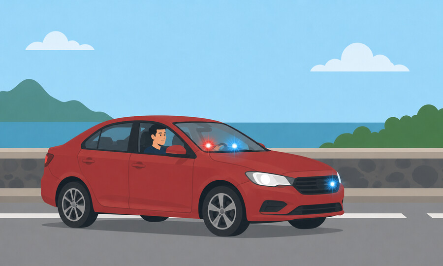 Penalty point offence 24: Using a motor vehicle fitted with unauthorised lamps