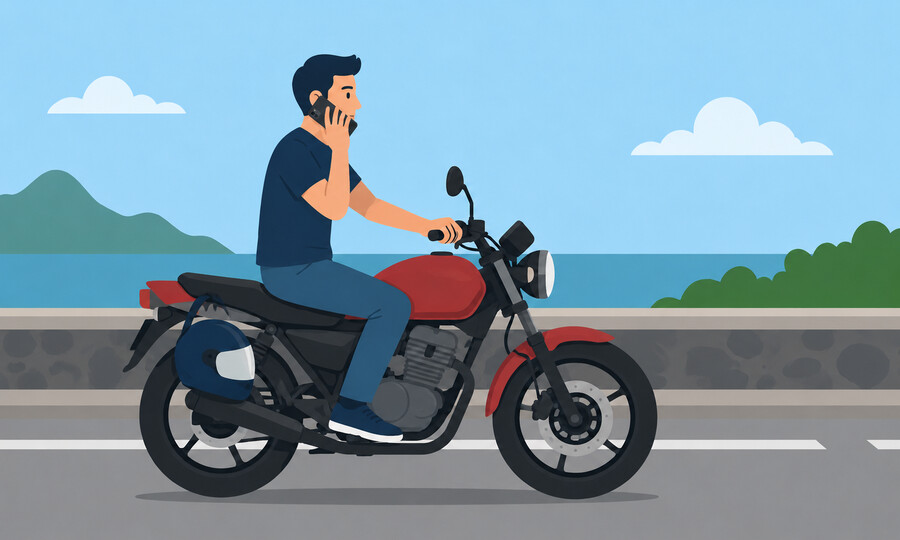 Penalty point offence 28: Using a hand-held microphone or telephone handset while driving