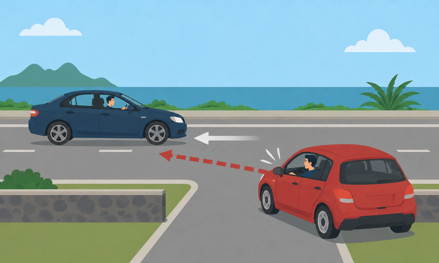 Penalty point offence 30: Failing to give way when entering a more important road or main road